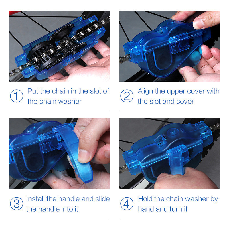 3Pcs Bicycle Chain Cleaner Kit - Detailing Brush Set ulasan dan harga